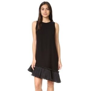 Opening Ceremony black asymmetric ruffle sheath dress - size 6 (Medium)